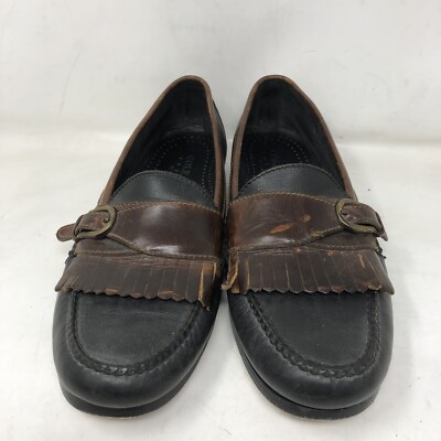 Cole Haan Country Black & Brown Buckle Kiltie Slip On  display picture 1