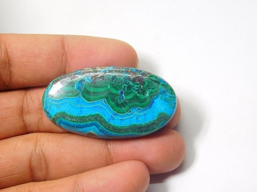 Natural Azurite Malachite Cabochon Gemstone Loose For Jewelry 102 Cts. ME-7751 - Picture 4 of 5