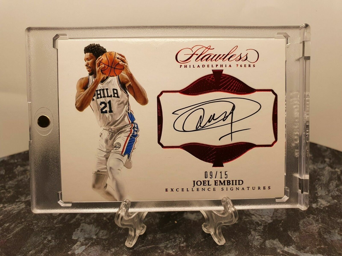 Joel Embiid Flawless Excellence Signatures Auto Card Joel Embiid Flawless Excellence Signatures Auto Card