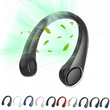 Portable Neck Fan, Hands Free Bladeless Fan, 360° Cooling Personal Fan,Wear