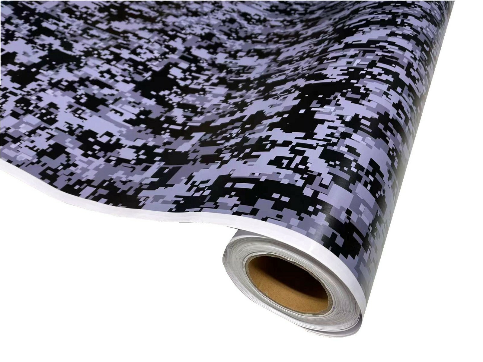 Image 1 -  ( 15FT x 5FT ) DIGITAL BLACK GRAY Camouflage Vinyl Car Wrap Film  + Free Tools