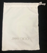 Authentic Jimmy Choo Dust Bag Storage Cover Drawstring White 13.6" x 10.4"