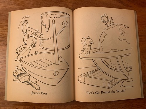 1952 M G M'S TOM AND JERRY COLORING BOOK UNUSED * SHARP * WHITMAN PUBLISHING - Picture 3 of 4
