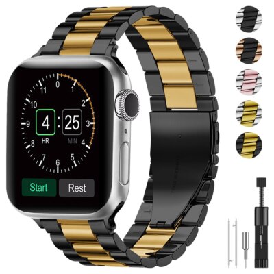 Metal Strap For Apple watch 11 10 9 8 7 6 5 SE 3 2 45/41/49 stainless steel Band