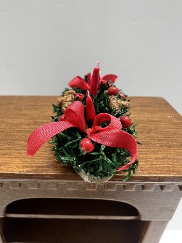 VTG 80s Dollhouse Miniature 1:12 Holiday Christmas Decorations/Table Centerpiece - Picture 4 of 8