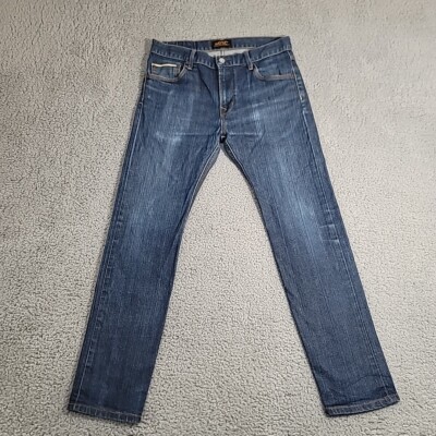 WESC Jeans Men's 31x32 Blue Japanese Selvedge Eddy Straight Slim