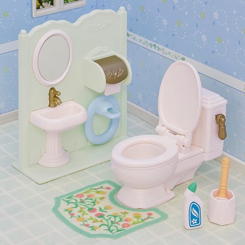 Sylvanian Families Bath Shower Toilet Sets Calico Critters Japan - Picture 28 of 32