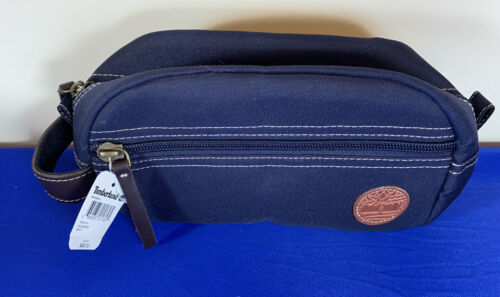 Timberland Mens Toiletry Shaving Kit Travel Bag Navy Blue NWT - Picture 1 of 7