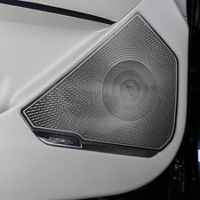 For Kia Sportage NQ5 Silver Stainless Steel Car Door Speaker Trim Frame Cover