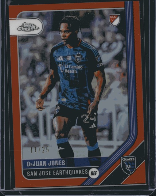 2026 Topps Chrome MLS DeJuan Jones Orange Refractor #/25 Earthquakes