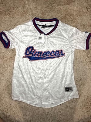 New Era Olmecas Baseball Fan Jersey - White Red Blue