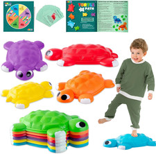 Turtle Balance Stepping Stones Set 6 Pcs Kids Obstacle Course Indoor Outdoor Fun