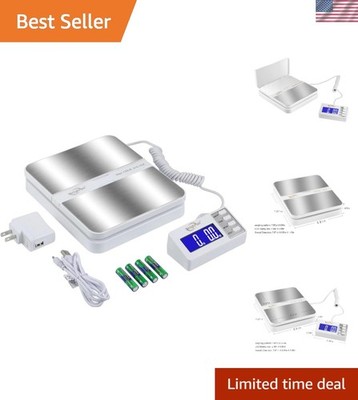 Sleek Stainless Steel Shipping Scale - 130Lb Capacity with Hold Function
