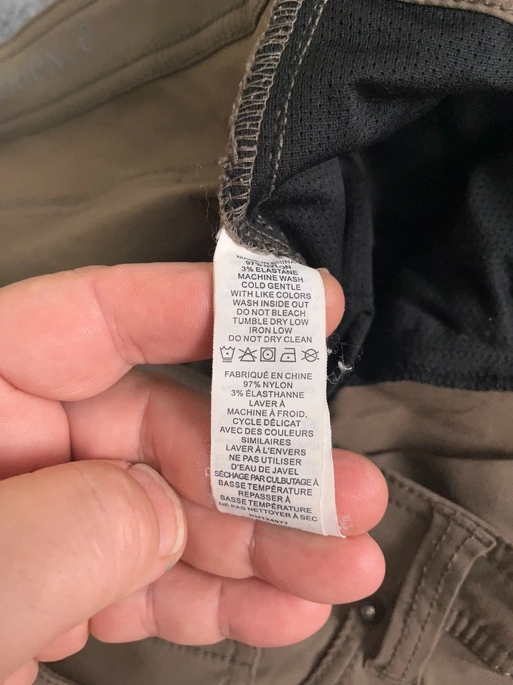 Pantalones Prana Hombre Caqui Pierna Recta Nylon Calce Ajustado Talla 38WX32L Foto 4 de 4