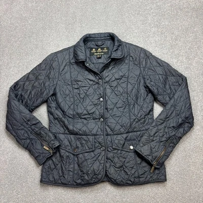 Veste Barbour pour femme petite femme bleue matelassée campagne champ de... - Photo 1/4