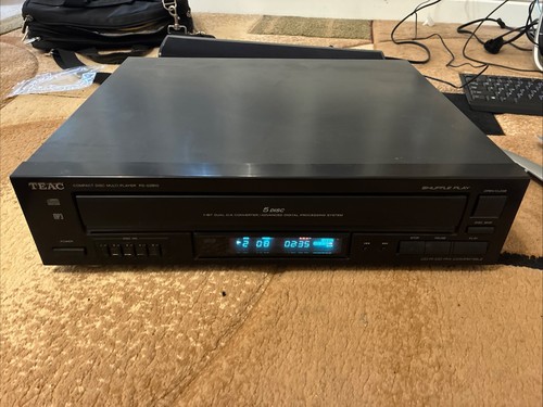 Cambiador de CD carrusel de 5 discos TEAC PD-D2610 SIN CONTROL REMOTO - PROBADO Y FUNCIONANDO