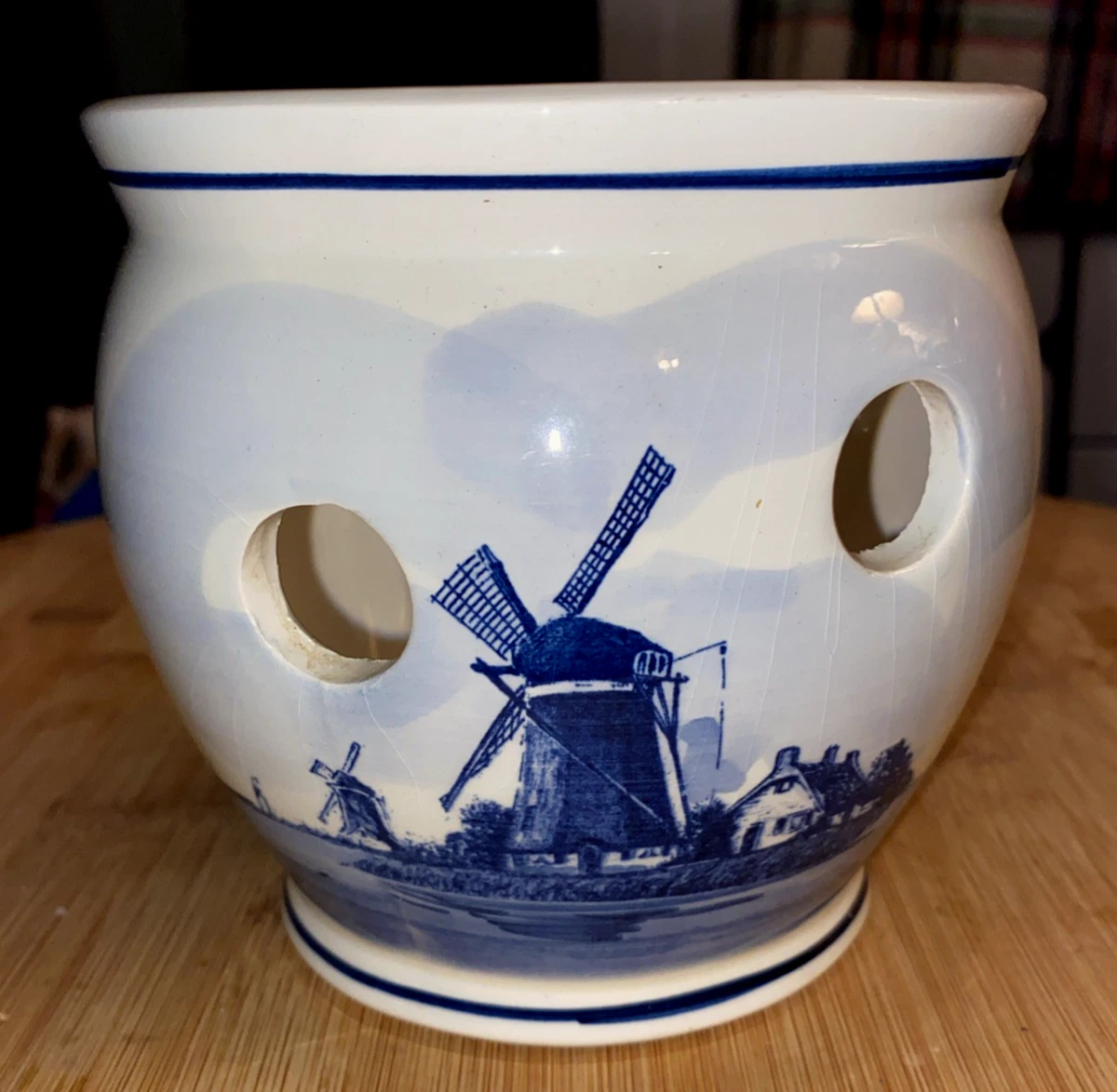 蓝色圆形花瓶| eBay