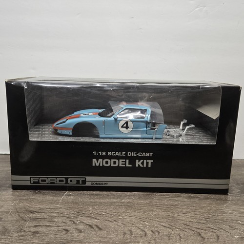 Blue Ford GT Concept 1:18 Scale Die-Cast Model Kit #20023 Beanstalk