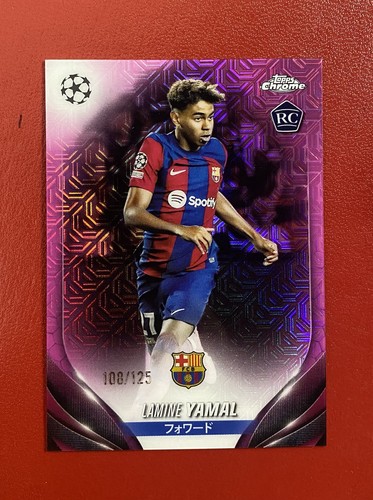 Lamine Yamal Rc /125 Fuchsia Mojo Refractor 2023 Topps Chrome Super clean