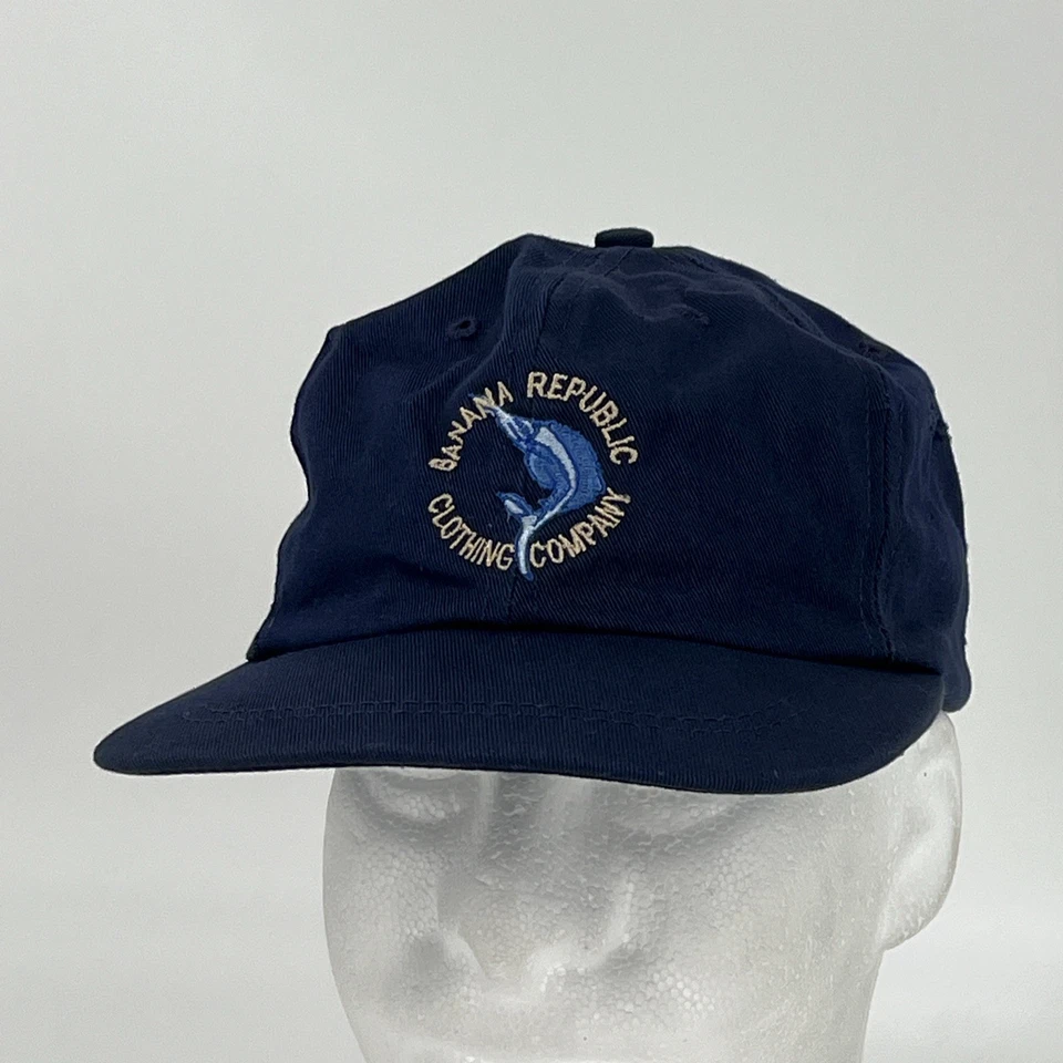 Gorra de béisbol de colección Banana Republic Clothing Company - StrapBack azul marino en muy buen estado Foto 2 de 4