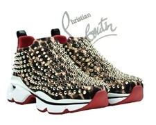 Christian LOUBOUTIN ~ Zapatillas Mujer Calcetín Punta Leopardo ~ EE. UU.: 7-7,5; UE: 37-37,5