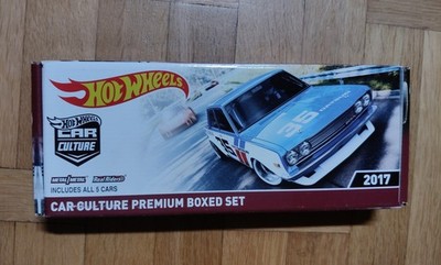 2017 Hot Wheels Car Culture Premium RLC Box Set 5 Complete w/BRE Datsun 510 Gulf