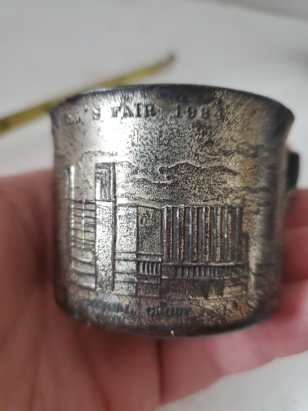 Vintage Chicago 1933 - 1934 World's Fair Souvenir Cup  Shure Co.  Silver Plate 