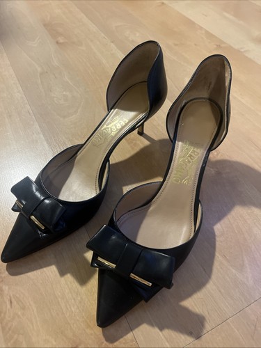 Salvatore Ferragamo Women’s Shoes size 9 Black Great Condition Made In Italy