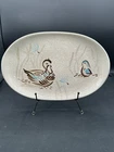 Red Wing Pottery Bob White Quail VTG Oval Platter Speckled Stoneware 13.5 x 9