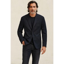 John Varvatos Star USA Blue 100 Wool Sports Coat Suit Blazer Mens Size 38