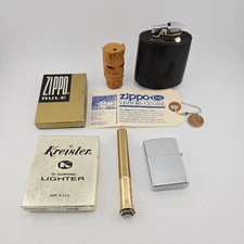 ​vtg Lighter Lot 7 Ronson Supreme Zippo Kreisler  Boxes Accessories READ