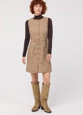 Joanie Ashley Gingham Boat Neck Mini Dress Size 24 uk BRAND NEW office wear