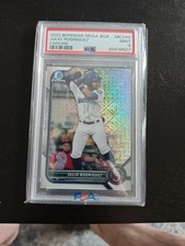 2022 Bowman Mega Box Chrome JULIO RODRIGUEZ PSA 9 MINT Mojo Refractor Mariners