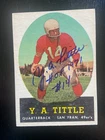 New ListingY.A. Tittle Autographed 1958 Topps Football Card #86 SF 49ers Hall of Fame