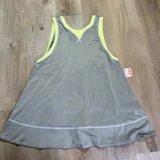 free people FP Movement walk out one piece mesh dress romper Grey Yellow NWT $78