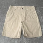 Rhoback Looper Delta Performance Shorts Mens 32 Dune Beige Stretch Golf 8" NWOT