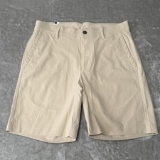 Rhoback Looper Delta Performance Shorts Mens 32 Dune Beige Stretch Golf 8" NWOT