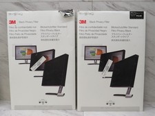 2x 3M Black Privacy Filter for 22 inch Widescreen LCD Monitors PF22.0W Open Box