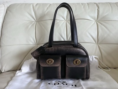 Coach Twin Turnlock 20 Bag In Loved Leather | eBay