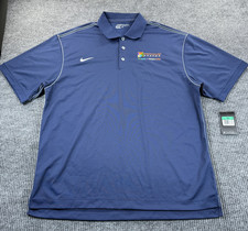 Nike Golf Polo Shirt Uomo XL Blu Dri-FIT Promius Pharma Logo Ricamato