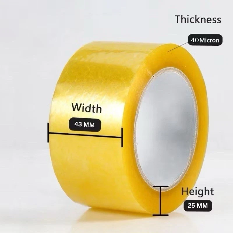 CLEAR PACKING TAPE PARCEL STRONG 48MM X 66M BOX SEALING SELLOTAPE PACKAGING - Image 2 of 4