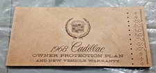 1968 Cadillac Owner’s Protection Plan and Vehicle Warranty With Steel Tag FC-18