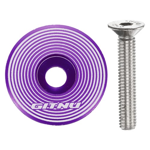 Headset Stem Top Cap 1-1/4 with M6 Bolt for Mountain Road Bicycle MTB, Purple - Picture 1 of 6