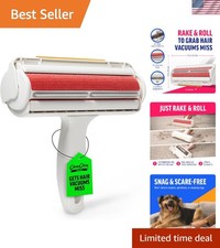 Rake Reusable Pet Hair Removal Roller with Rake Attachment for Cat Dog Fu...