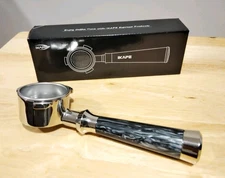 54mm IKAPE ESPRESSO BOTTOMLESS PORTAFILTER/3 Ears-Stnls Steel Filter 