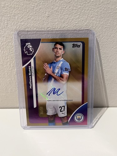Topps Prem 25/26 MATHEUS NUNES AUTO 38/50, MANCHESTER CITY