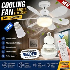 40W LED Ceiling Fan Light ,Remote Control 3 Speeds, Dimmable FREE B22 Adapter UK