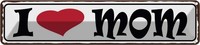 Blechschild 10X46 Cm I Love Mam Mama Deko Geschenk Metall Schild