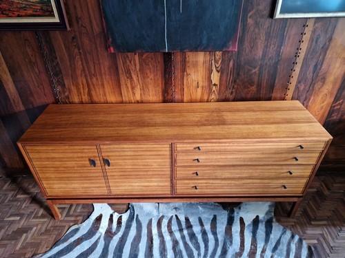 Mid Century Retro Danish Tola Wood Sideboard Credenza - Picture 9 of 13