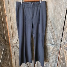 Quince Pants Women's Size XL Navy Blue Ultra Stretch Ponte Flare Leg Seams